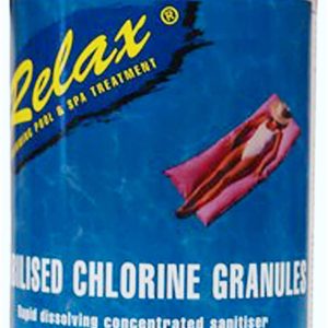 Relax 1kg Chlorine Granules Hot Tub Pool Spa Water Sanitiser Grade A Stabilised
