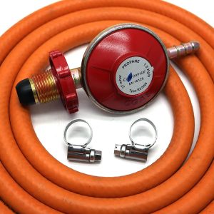 Hand-Tight Propane Gas Regulator With 2M Hose + 2 Clips Fits Calor Gas / Flogas