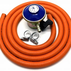 continental products Butane Gas Regulator With 2M Hose & 2 Clips Fits Calor Gas/Flogas 21Mm Cylinder