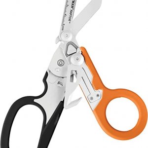 LEATHERMAN, Raptor Rescue Emergency Shears with Strap Cutter and Glass Breaker, Black-Orange with Utility Holster