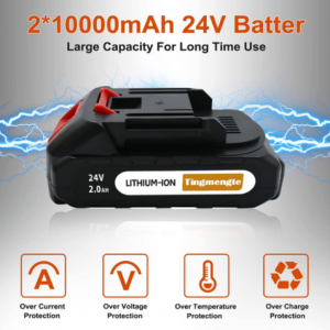 Mini Chainsaw 6 Inch, Cordless Mini Chainsaw Battery Powered with 24V 10000mAh