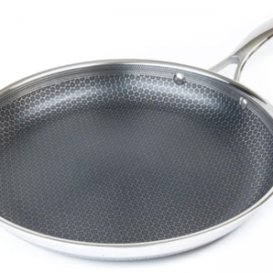 12 Inch Hybrid Stainless Steel Frying Pan with Stay-Cool Handle – PFOA Free