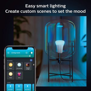 White and Color Ambiance A19 E26 LED Smart Bulb, Bluetooth & Zigbee Compatible