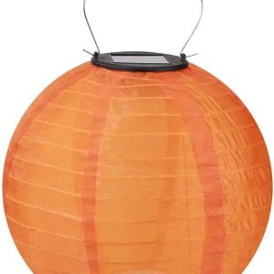 25cm LED Solar Lantern Lamp IP55 Waterproof Decorative Hanging Light for Outdoor Yard Festival Celebration Party – (Color: Orange)