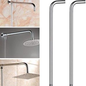 COLIBROX 60CM 24″ Wall Shower Head Extension Pipe Long Stainless Steel Arm Bathroom Home