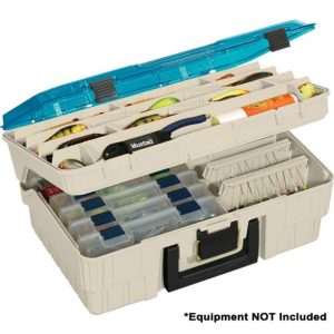 Two Level Magnum 3500 Tackle Storage Box, Beige/Blue