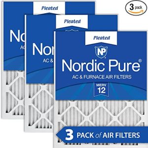 Nordic Pure 16x25x1 Pleated MERV 12 Air Filters 3 Pack