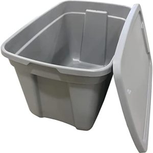 Large 30-Gallon (120-Quart) Gray Tote with Standard Snap Lid