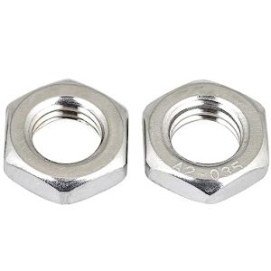 M4 M5 M6 M7 M8 M9 M10 M12 size thin hex nut hexagon socket female screw hollow thread fine pitch 304 stainless steel fasteners (Size: M6 x 0.75 x 3mm, Color: 20 PCS)