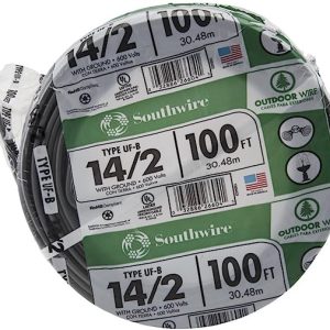 Southwire 13054226 14/2 UF W/G Hundred’ Wire, Gray, Hundred Ft