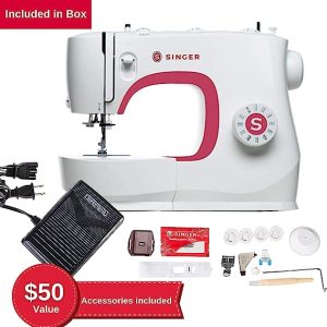 SINGER | MX231 Sewing Machine With Accessory Kit & Foot Pedal – 97 Stitch Applications – Simple & Great for Beginners