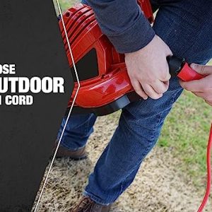 Coleman Cable 02409 14/3 SJTW Vinyl Outdoor Extension Cord; 100-Foot; Red