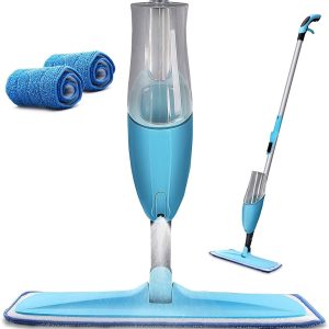 Microfiber Spray Mop , 2 Washable Mop Pad for Home Kitchen Floor Cleaning 600ml