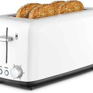Kambrook Wide Slot Toaster 4-Slice, White KTA140WHT