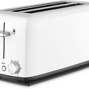 Kambrook Wide Slot Toaster 4-Slice, White KTA140WHT
