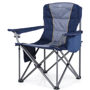 Alpha Camp Portable Folding Oversized Camping Chairs with Cup Holder and Cooler