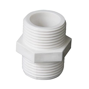 1/2″ 3/4″ 1″ 1-1/4″ 1-1/2″ BSP Male Thread Hex Nipple Union White PVC Pipe Fitting Coupler Adapter Water Connector – (Color: White, Size: BSP Thread, Thread Specification: 3/4″)