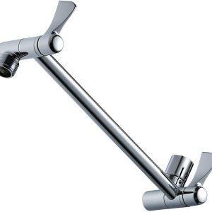 11″ Solid Brass Shower Head Extension Arm with Lock Joints Adjustable Height