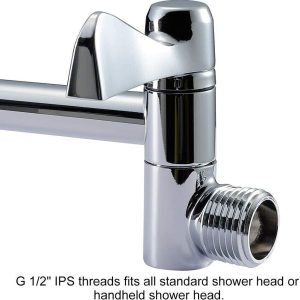 11″ Solid Brass Shower Head Extension Arm with Lock Joints Adjustable Height