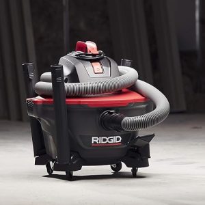 RIDGID 62698 RT0600 NXT 6-Gal. Wet Dry Shop Vacuum with Casters, 4.25 Peak HP Motor, and Pro Locking Hose, Dark Gray and Red