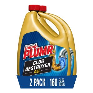 Liquid-Plumr Pro-Strength Clog Destroyer Gel with PipeGuard – 160 Ounces
