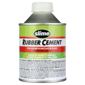 Slime Rubber Cement w/ No-Mess Brush Applicator 8 oz