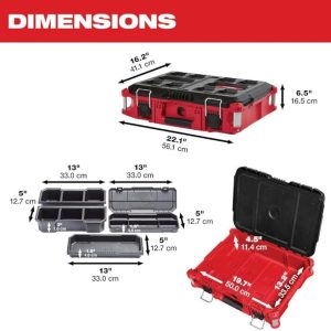 48-22-8424 For Milwaukee 75-Pound Capacity Polymer Packout Standard Tool Box