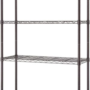 TRINITY 4-Tier NSF Wire Shelving Rack, 36 by 14 by 54-Inch, Bronze
