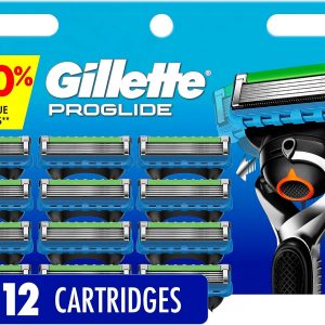 Gillette Fusion ProGlide Men’s Manual Razor Blade Refills, 6 Pack, Men’s Blades, 12 Cartridge (Old Version)