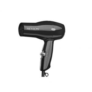 REVLON Essentials Compact Hair Dryer, Travel Ready Blow Dryer | 1875 Watts Lightweight  Design, Salon-Style Results (Black)