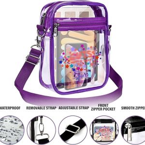 Clear Bag Stadium for Concert, 2024 Event Outfit Merchandise Singer Fans Gifts(Prple)